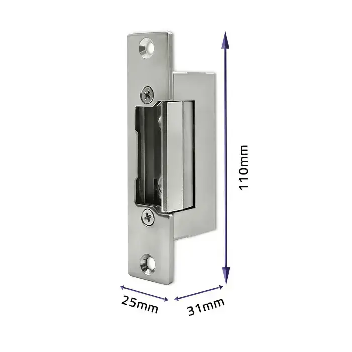 Qoltec Reverse electric strike | 12V | Stainless steel Фото num