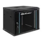 Qoltec RACK Cabinet 19" | 9U | 600 x 500 x 450 | Tempered doors | Hanging | Steel case | Lock | Black Фото num