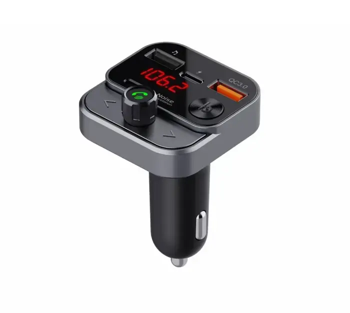 ART transmiter FM bluetooth 5.0 + USB A QC3.0 + Typ C (total 30W) FM-84B black Фото num