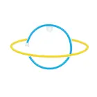 Neon LED Light SATURN yellow blue Bat + USB FLNE11 Forever Light Foto 1