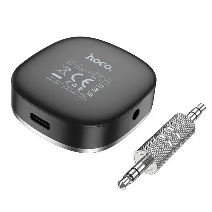 Adapter AUX bluetooth Jack 3,5 mm Hoco with display E80 black Photo