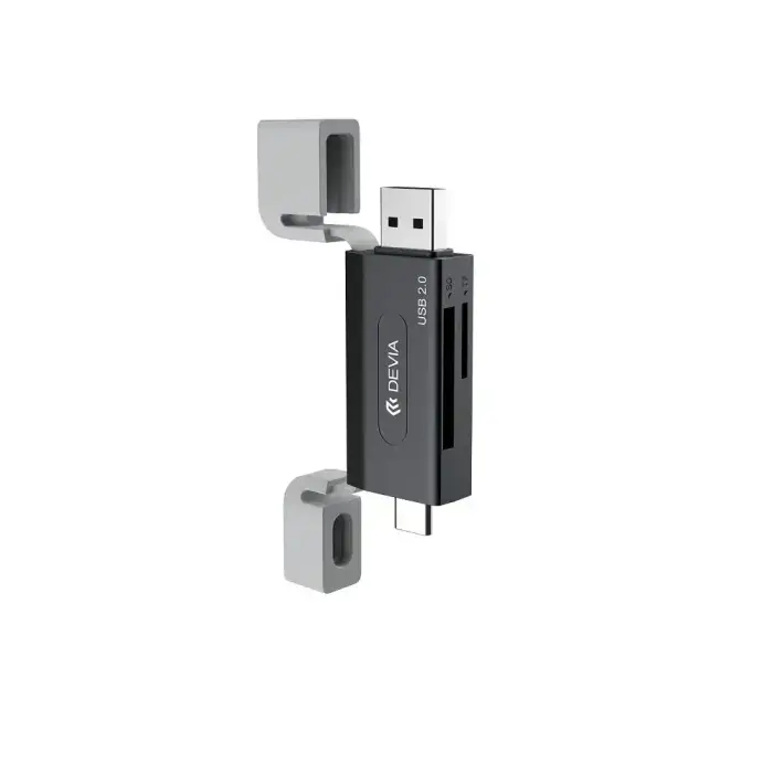 Devia card reader 2in1 EL239 USB/USB-C 2.0 black Photo