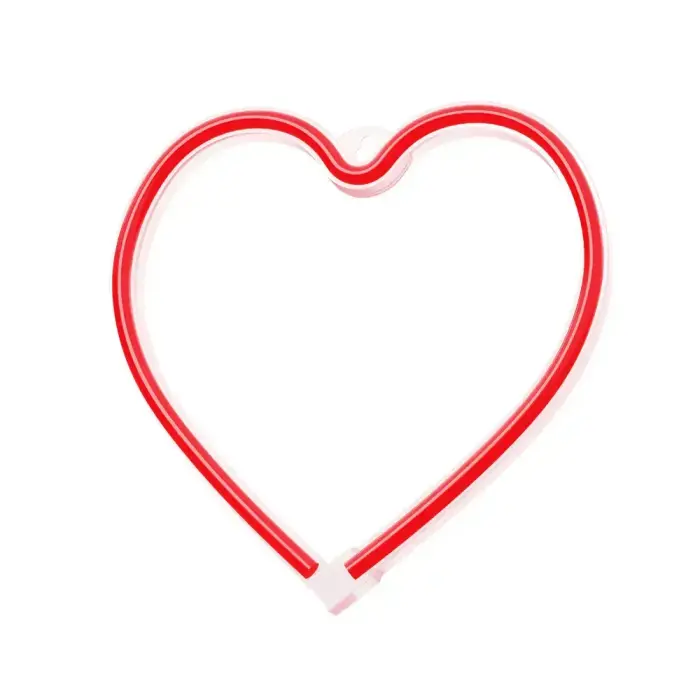 Neon LED Light HEART red Bat + USB FLNE07 Forever Light Фото num