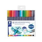 Flomasteri  STAEDTLER, divpusēji, 18 gab Фото num