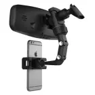 Adjustable car rearview mirror holder for smartphone black Foto 6