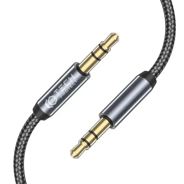 Tech-Protect UltraBoost cable 3.5mm mini jack | 3.5mm mini jack 1.5m - black Photo
