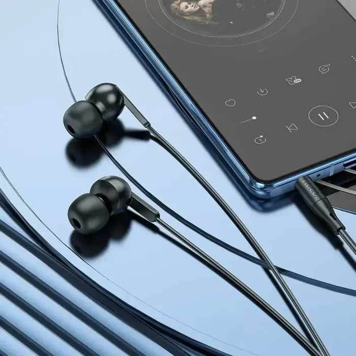 Wire earphones Jack 3,5 mm Hoco M124 white Фото num