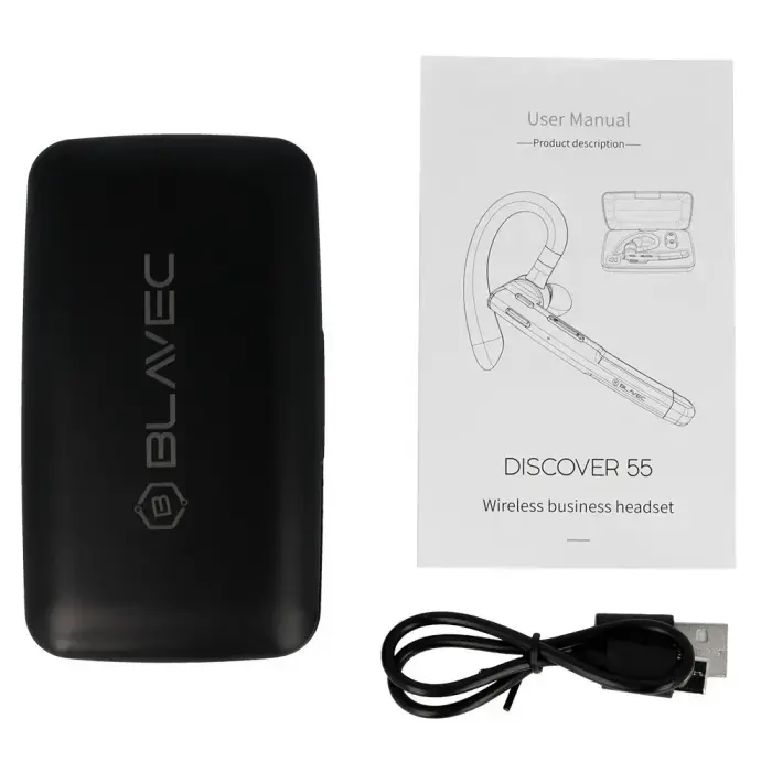 Blavec Bluetooth Headset Discover 55 Multipoint + power bank (BHDI55-B) black Photo