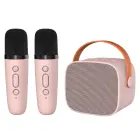 Blavec Portable Bluetooth Speaker WS-07 Karaoke Party - 5W with 2 microphones (WS07-2MP) pink Фото num