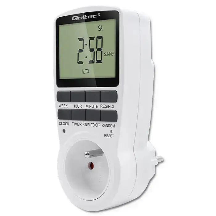 Qoltec Electronic Timer PC0628 | 3680W | 16A | LCD Фото num