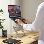 Wozinsky WRS-CPY75DSS Aluminum Laptop and Tablet Stand + Free Smartphone Stand - Silver Foto 36