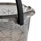 Ведро deco 10L Ilvie "Polygon" Ø30x28cm прозрачное серое Фото num