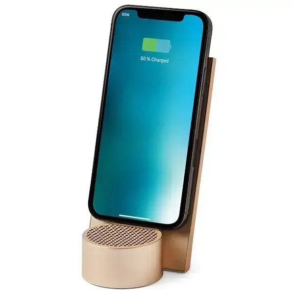 Lexon City Energy Pro 10W Wireless Charger with Bluetooth Speaker soft gold LD145D9 Foto 2