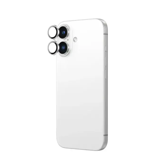 AmazingThing AR Aluminum 2 Lens Glass telefona maciņš iPhone 16, iPhone 16 Plus - balts Foto 3