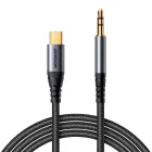 Joyroom stereo audio cable AUX 3.5 mm mini jack - USB-C for phone 1.2 m black (SY-A07) Photo