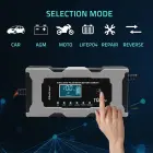 Qoltec Intelligent microprocessor charger 12V 10A | Rectifier with repair function for AGM GEL LiFePO4 battery | LCD Foto 2