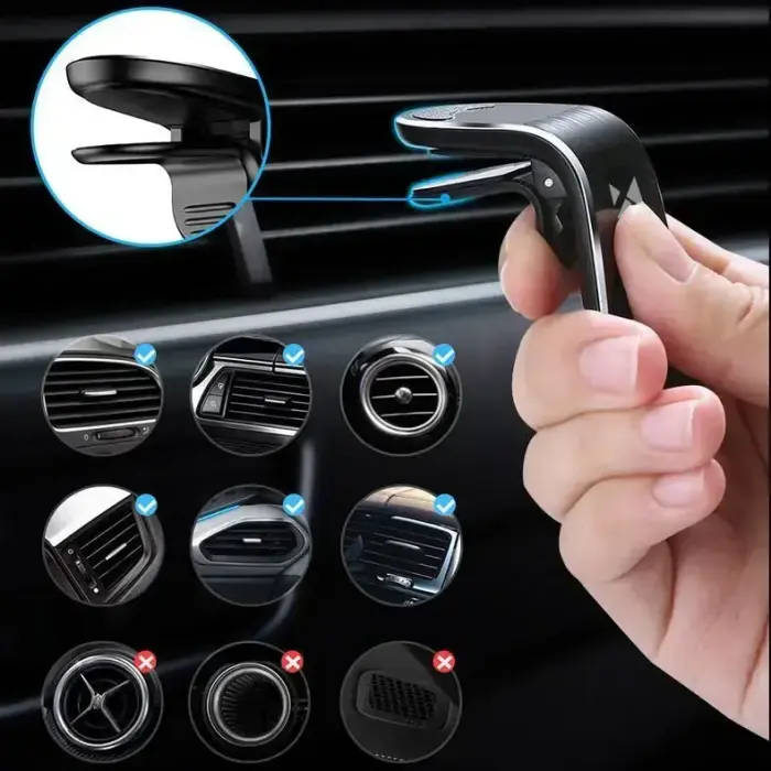 Wozinsky magnetic phone holder on the ventilation grille black (WCH-02) Foto 10