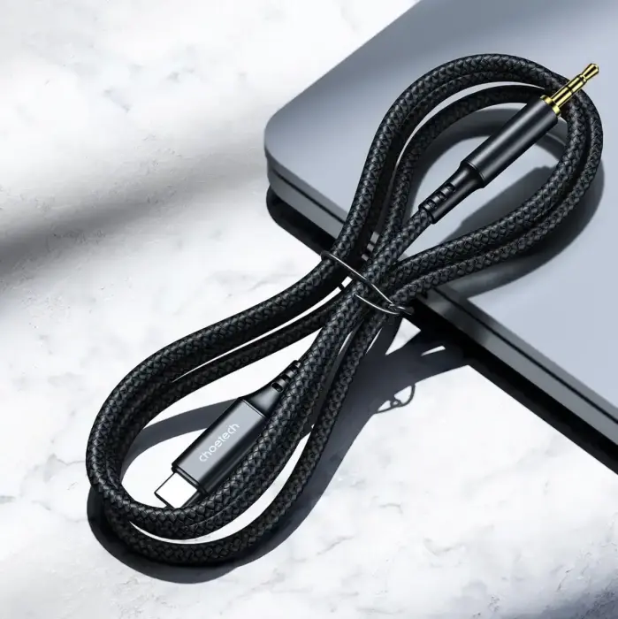 Choetech AUX006 USB-C | mini jack 3.5mm cable 1 m - black Foto 9