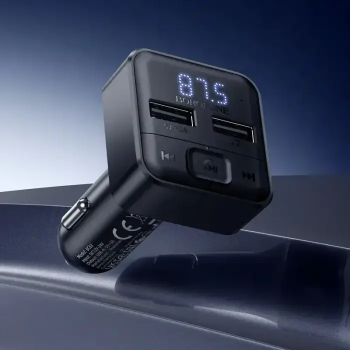 Borofone Transmitter FM BC63 Selecto MP3, Bluetooth - 2xUSB - black Фото num