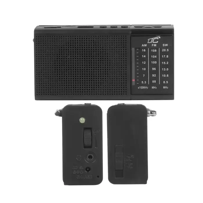 LTC portable radio REGA, USB, TF, AUX, mini LED flashlight, black Foto 2