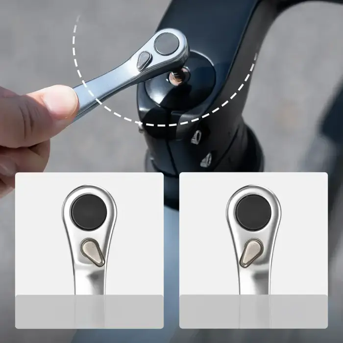 Rockbros Multitool Bike Tool Set with CO2 Pump and Ratchet Wrench - Black Foto 7