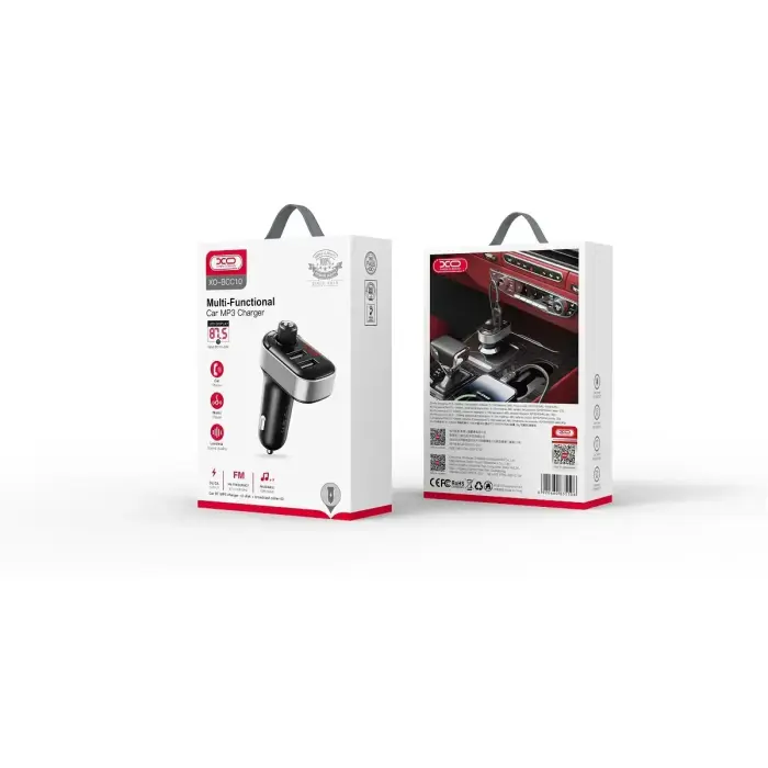 XO transmiter FM BCC10 Bluetooth MP3 car charger 3,1A black Фото num