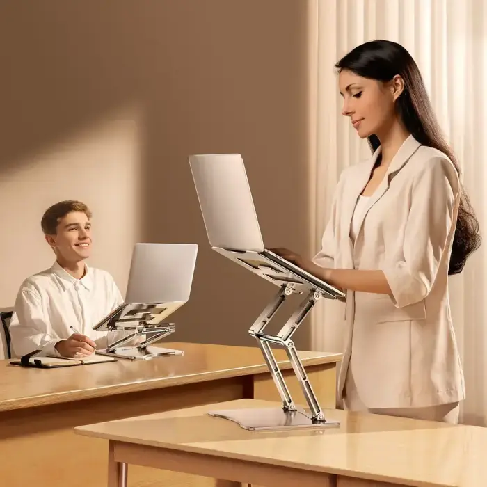 Wozinsky WRS-CPY75DSS Aluminum Laptop and Tablet Stand + Free Smartphone Stand - Silver Foto 28