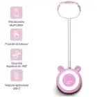 LED Teddy bear desk Lamp 3W, 3000/4500/6000K, adjustable, 1200mAh, pink,  LTC Foto 1