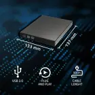 Qoltec External DVD-RW recorder |USB 2:0|Black Foto 5