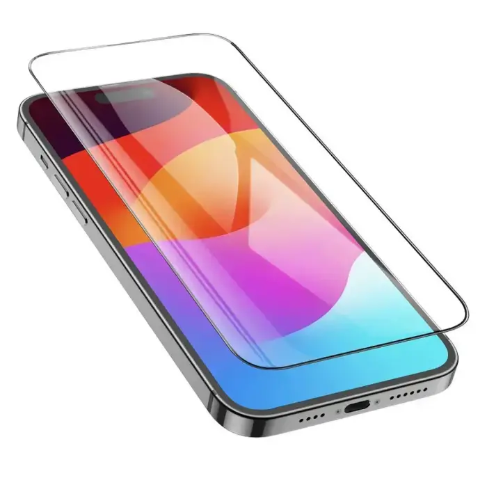 Tempered glass to iPhone 15 PRO Hoco HD 5D Guardian shield 10 pcs G14 black Foto 4