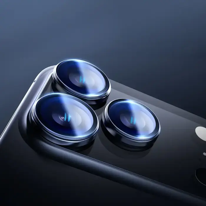 Rock Tempered glass Pure Series Camera Lens on camera for Iphone 17 Pro/17 Pro Max (lens 3 pieces) blue Foto 6