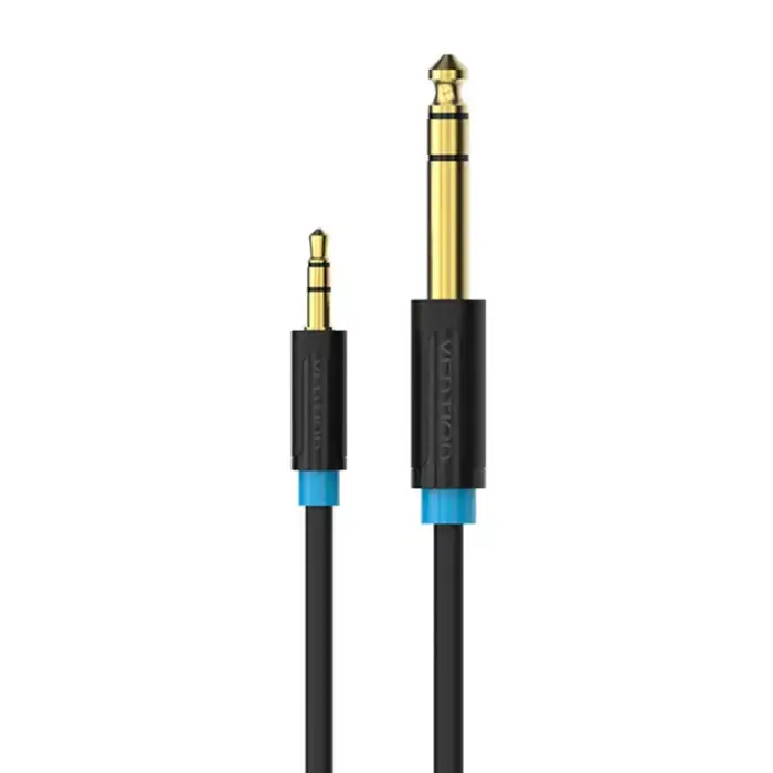 Vention BABBJ audio kabelis 3.5mm -> 6.35mm 5m melns Foto 1