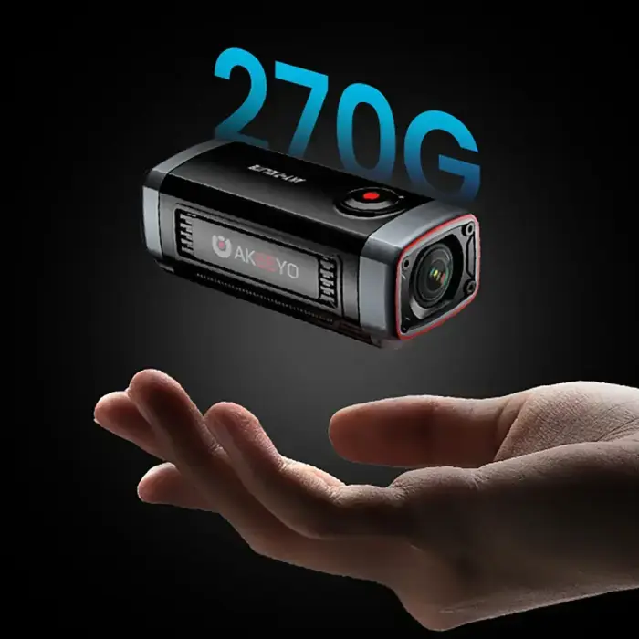 AKEEYO 710 Lite Handlebar Action Camera for Bikes and Motorcycles - Black Photo