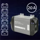 Qoltec Smart Monolith charger for LiFePO4 AGM GEL SLA batteries | 20A | 24V Photo