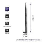 Qoltec Wi-Fi 2.4GHz antenna omnidirectional | 9dBi Фото num