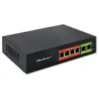 Qoltec FAST Ethernet PoE SWITCH | 4x RJ45 PoE | 2x RJ45 Uplink | 65W | 10/100 Mb/s Photo