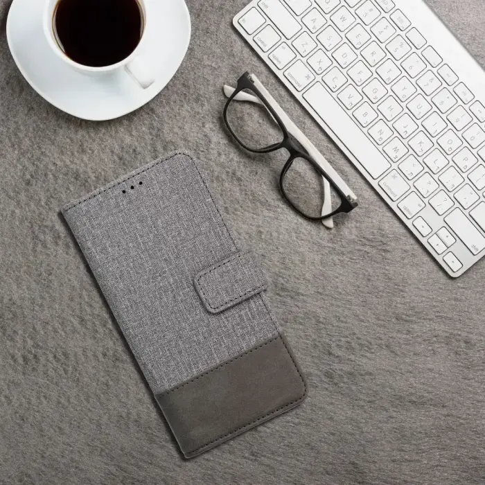 Flip case for Xiaomi Redmi Note 14 4G (GLOBAL - 164,84mm x 78,15mm x 8,16mm) Gomma Book gray Фото num