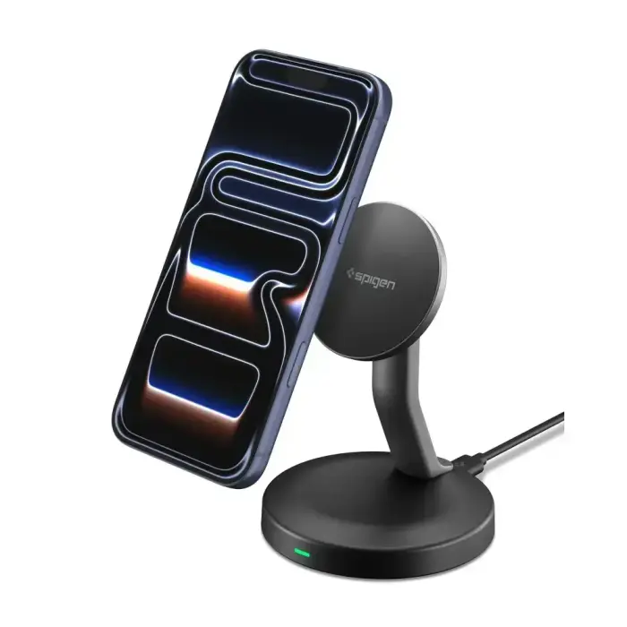 SPIGEN EF151MS ESSENTIAL MAGNETIC MAGSAFE WIRELESS CHARGER 15W BLACK Фото num