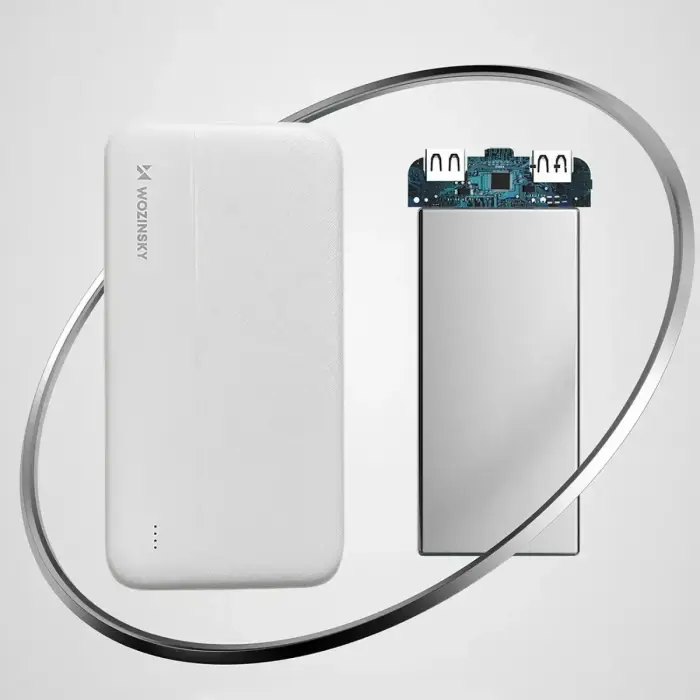 Wozinsky внешний аккумулятор (powerbank) Li-Po 10000mAh 2 x USB белый (WPBWE1) Фото num