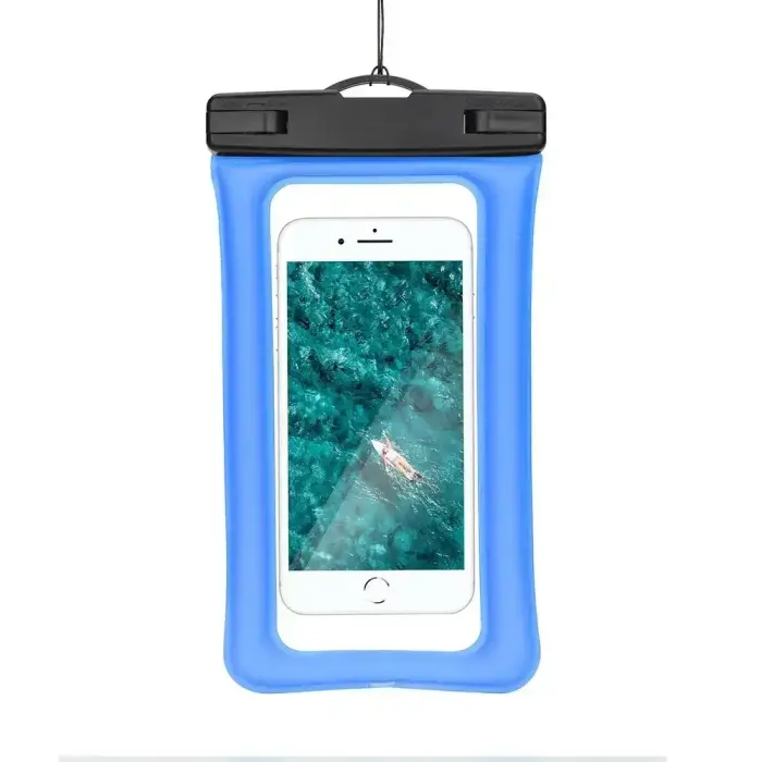 Waterproof bag for mobile phone with plastic closing AIRBAG blue Foto 1