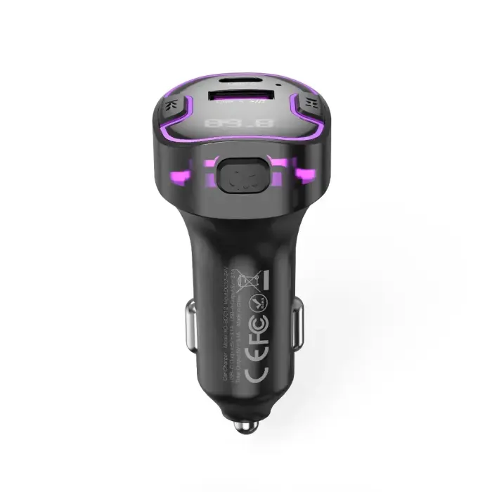 XO transmiter FM BCC12 Bluetooth MP3 car charger 3,1A black Фото num