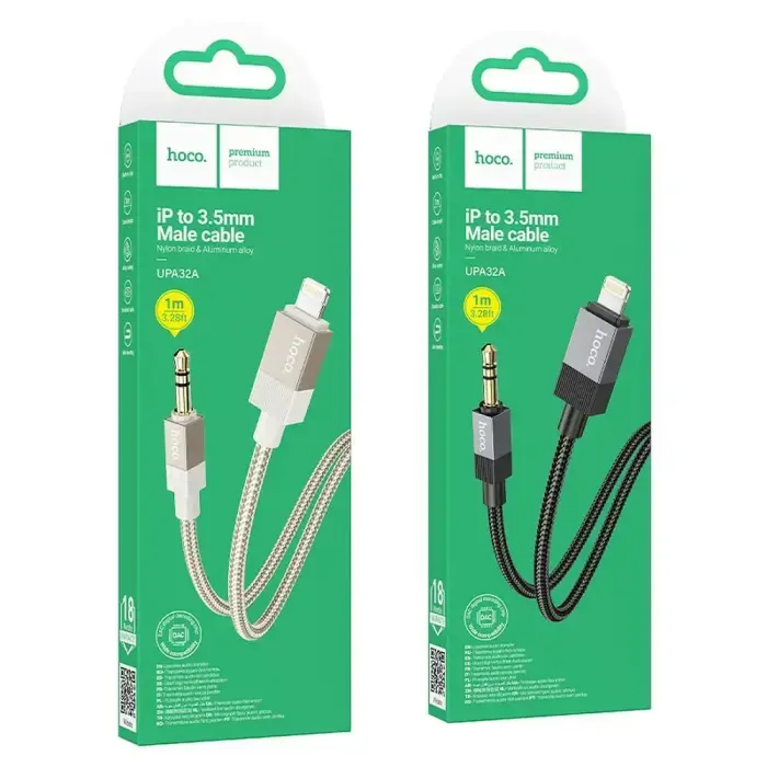 Cable AUX Jack 3,5 mm (male) to Lightning (male) Hoco 1 m UPA32A gold Photo