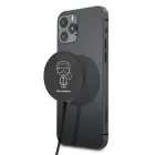 Karl Lagerfeld wireless induction charger (MagSafe compatible) 15W + USB Type C cable black (KF000566-0) Фото num