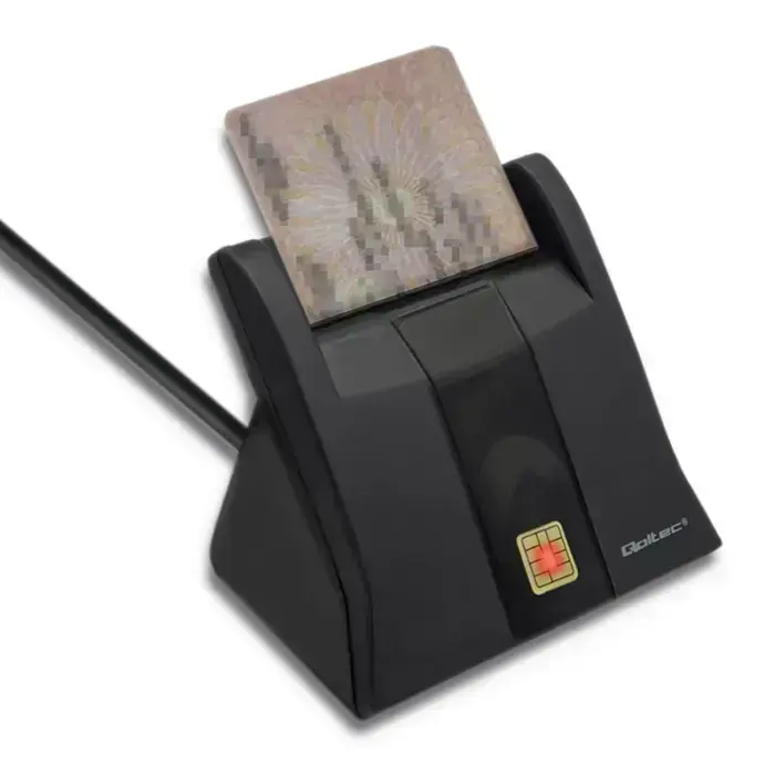 Qoltec Smart ID chip card reader SCR-0643|USB 2.0 + USB-C Adapter Foto 7
