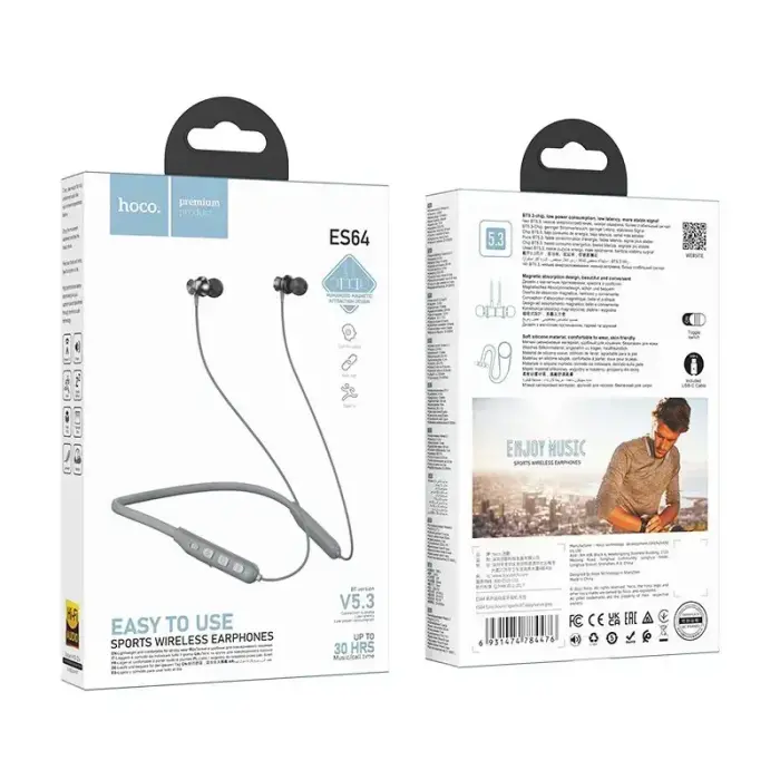 Wireless earphones Hoco ES64 grey Фото num
