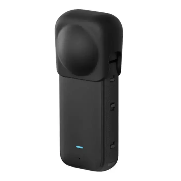 Silicone protective lens cover Puluz for Insta360 X3 (black) Фото num