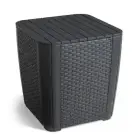 Garden table/storage box Luzon Flat Wicker, grey Photo