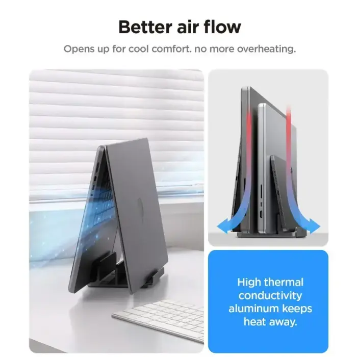 SPIGEN LD208S4 VERTICAL LAPTOP STAND SPACE GREY Foto 10
