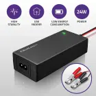 Qoltec Automatic charger for AGM GEL STD batteries | 12V charger | 2A | 24W | LED | 1.8m cable Фото num