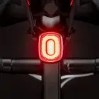 Rockbros Q2S LED Rear Bike Light with Smart Stop System + USB-C - USB-A Cable - Black Фото num